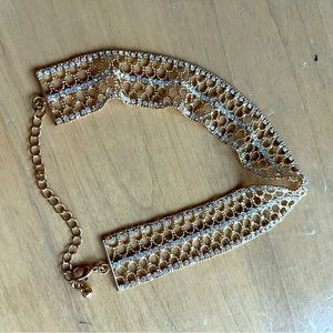 sexy rose gold choker diamond icing